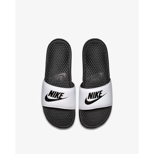 [해외] Nike Benassi [나이키 슬리퍼] White/Black/Black (343880-100)