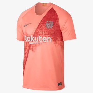 [해외] 2018/19 FC Barcelona Stadium Third [나이키 반팔티] Light Atomic Pink/Silver (918989-694)