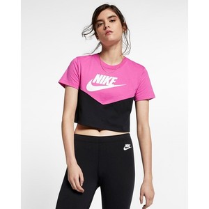 [해외] Nike Sportswear Heritage [나이키 반팔티] Black/Active Fuchsia/White (AR2513-013)