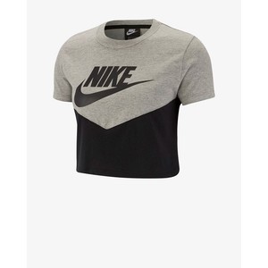 [해외] Nike Sportswear Heritage [나이키 반팔티] Black/Dark Grey Heather/Black (AR2513-011)
