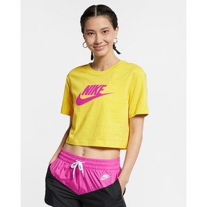 [해외] Nike Sportswear Essential [나이키 반팔티] Yellow Pulse/Active Fuchsia (BV6175-785)