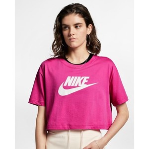 [해외] Nike Sportswear Essential [나이키 반팔티] Active Fuchsia/White (BV6175-623)