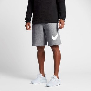 [해외] Nike Sportswear Club Fleece [나이키 반바지] Dark Grey Heather/Matte Silver/White (843520-063)