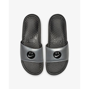 [해외] Nike Benassi JDI Printed [나이키 슬리퍼] Black/Metallic Silver/Black (631261-020)
