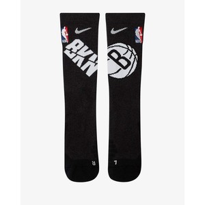 [해외] Brooklyn Nets Nike Elite [나이키 양말] Black/White/Flat Silver (SX7591-010)