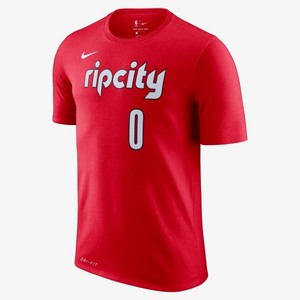 [해외] Damian Lillard Portland Trail Blazers City Edition Nike Dri-FIT [나이키 반팔티] University Red (AO0918-657)