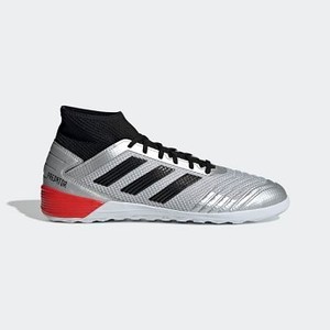 [해외] Soccer Predator Tango 19.3 Indoor Shoes [아디다스 축구화] Silver Metallic/Core Black/Hi-Res Red (F35614)