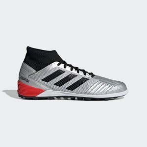 [해외] Soccer Predator TAN 19.3 Turf Shoes [아디다스 축구화] Silver Metallic/Core Black/Hi-Res Red (F35629)