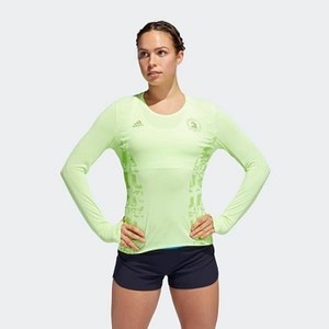 [해외] Womens 런닝 Boston Marathon® Supernova Tee [아디다스 긴팔티] Hi-Res Yellow (DX8738)