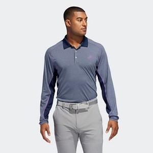 [해외] Mens Golf Ultimate Climacool Solid Polo Shirt [아디다스 긴팔티] Collegiate Navy Melange/Collegiate Navy (EC3218)