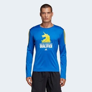 [해외] Mens 런닝 Boston Marathon® Qualifier Long Sleeve Tee [아디다스 긴팔티] Blue (DY0115)