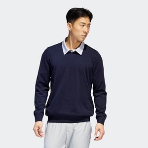 [해외] Mens Golf Adipure Refined V-neck Sweater [아디다스 긴팔티] Collegiate Navy (DX0927)