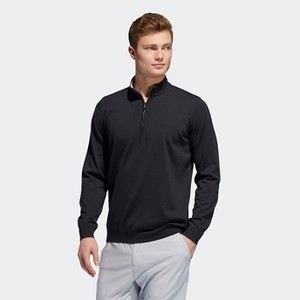 [해외] Mens Golf Adipure Refined 1/4-Zip Sweater [아디다스 긴팔티] Carbon (DT4368)