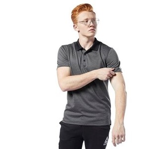 [해외] WOR Striped Polo Shirt [리복 반팔티] Black (DW5230)