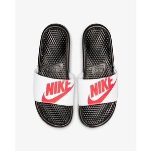 [해외] Nike Benassi JDI Printed [나이키 슬리퍼] Black/White/Bright Crimson (631261-029)