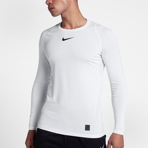 [해외] Nike Pro [나이키 긴팔] White/Black/Black (838081-100)