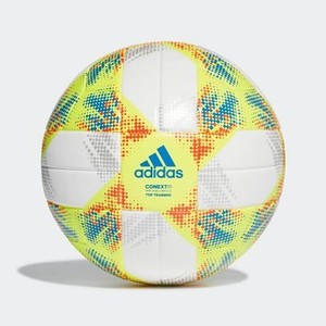 Soccer Conext 19 Top Training Ball [아디다스 축구공] White/Solar Yellow/Solar Red/Football Blue (DN8637)