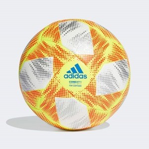 Soccer Conext 19 Top Capitano Ball [아디다스 축구공] White/Solar Yellow/Solar Red/Football Blue (DN8636)