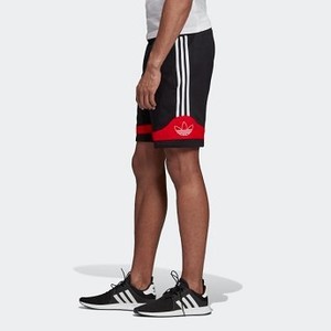 Mens Originals TS Trefoil Shorts [아디다스 반바지] Black/Core Red (ED7179)