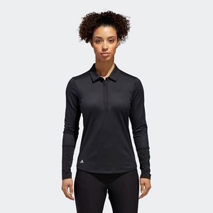 Womens Golf Climaheat Long Sleeve Polo Shirt [아디다스 긴팔티] Black (CW6744)
