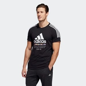 Mens Athletics Global Citizens 3-Stripes Tee [아디다스 티셔츠] Black (ED8313)