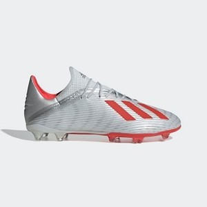Mens Soccer X 19.2 Firm Ground Cleats [아디다스 축구화] Silver Metallic/Hi-Res Red/Cloud White (F35386)