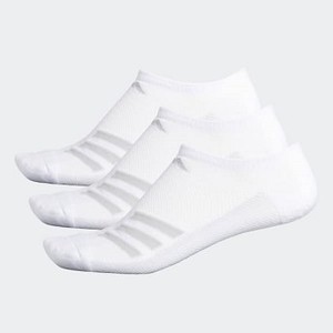 Mens Training Climacool Superlite Stripe No-Show Socks 3 Pairs [아디다스 양말] White (CJ0584)