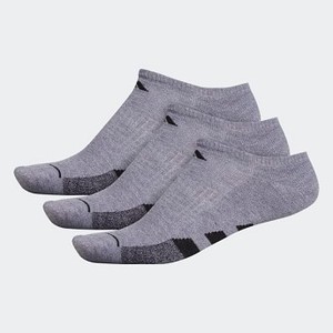 Mens Training Cushioned 2 No-Show Socks 3 Pairs [아디다스 양말] Medium Grey (CL5690)