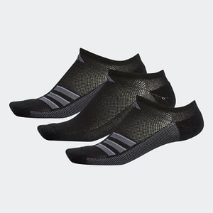 Mens Training Climacool Superlite 3-Stripes No-Show Socks [아디다스 양말] Black (CJ0585)