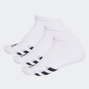 Mens Golf No-Show Socks 3 Pairs [아디다스 양말] White (CF8435)