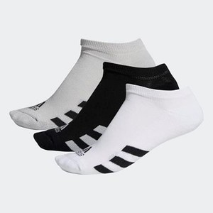 Mens Golf No-Show Socks 3 Pairs [아디다스 양말] Black/Grey Two/White (DM6092)