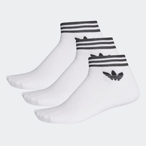 Originals Trefoil Ankle Socks 3 Pairs [아디다스 양말] White (AZ6288)