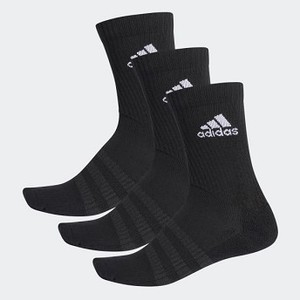 Training Cushioned Crew Socks 3 Pairs [아디다스 양말] Black/Black/White (DZ9357)