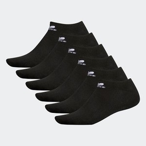 Mens Originals Trefoil No-Show Socks 6 Pairs [아디다스 양말] Black (BH6435)
