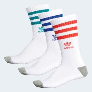 Originals Roller Crew Socks 3 Pairs [아디다스 양말] White (CJ3877)