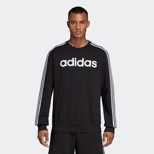 Mens Essentials Essentials 3-Stripes Sweatshirt [아디다스 후드 and 맨투맨] Black/White (DQ3084)