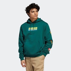 Mens Originals Food Party Sweatshirt [아디다스 후드 and 맨투맨] Collegiate Green/Multicolor (EC7335)