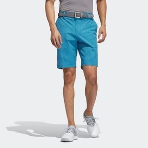 Mens Golf Ultimate365 Plaid Print Shorts [아디다스 반바지] Active Teal (EA2905)