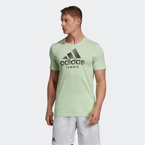 Mens Tennis Logo Tee [아디다스 티셔츠] Glow Green (EH5603)