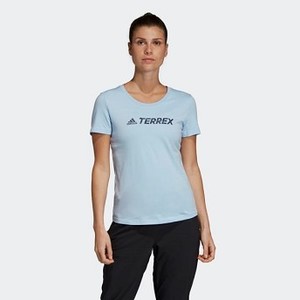 Womens Outdoor Terrex Tee W [아디다스 티셔츠] Glow Blue (EJ0938)