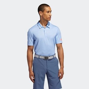 Mens Golf Ultimate365 Dot Print Polo Shirt [아디다스 티셔츠] Glow Blue/Tech Ink/Hi-Res Coral (FI4988)