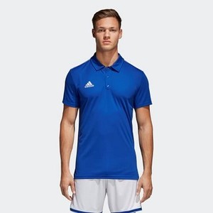 Mens Soccer Core 18 Climalite Polo Shirt [아디다스 티셔츠] Bold Blue/White (CV3590)