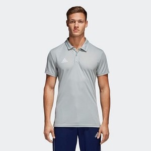 Mens Soccer Core 18 Climalite Polo Shirt [아디다스 티셔츠] Stone/White (CV3592)
