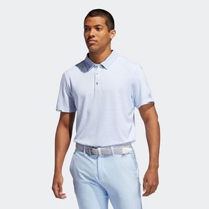 Mens Golf Climachill Tonal Stripe Polo Shirt [아디다스 티셔츠] Glow Blue/White (EC6794)