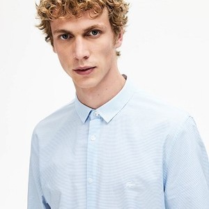 Mens Regular Fit Striped Cotton Poplin Shirt [라코스테 셔츠] (CH9764-51)