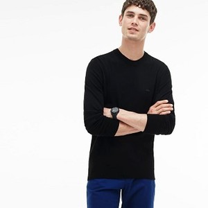Mens High Neck Wool Jersey Sweater [라코스테 스웨터] Black-031 (Selected colour) (AH2997-51)