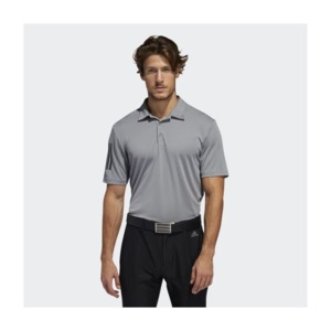 [해외]3-Stripe Basic Polo Shirt [아디다스 티셔츠] Grey Three / Black (FJ9838)