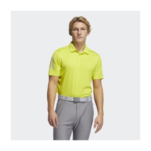 [해외]3-Stripe Basic Polo Shirt [아디다스 티셔츠] Acid Yellow / Grey Two (GK2884)