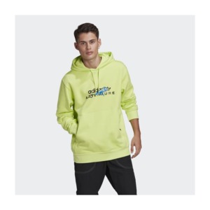 [해외]adidas Adventure Big Logo Hooded Sweatshirt [아디다스 집업] Semi Frozen Yellow (GN2344)