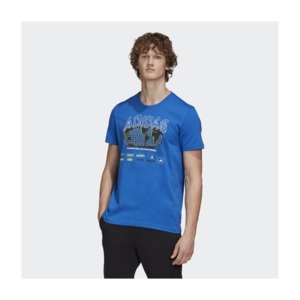 [해외]adidas Athletics Pack Worldwide Tee [아디다스 티셔츠] Blue (FN1723)